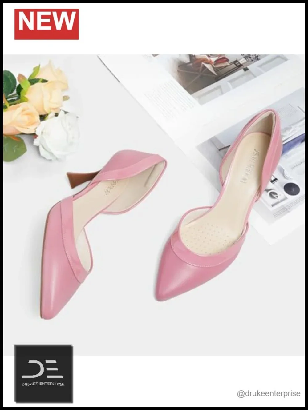 Women's Kitten Heel Pumps Pointed Toe D'Orsay Faux Leather Low Heel Dress Shoes